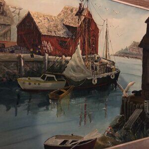 Baltimore Harbor Inspired Acrylic Painting